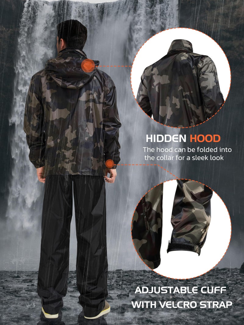 Rodeel Waterproof Fishing Rain Suit for Men (Rain gear Jacket & Trouser Suit) - Image 4